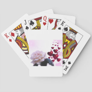 romantic date bridal shower vines heart hearts koi playing cards