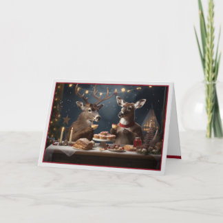 Romantic Deer Christmas Card
