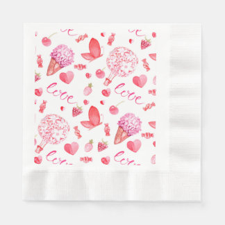 Romantic, delicate and sweet Wrapping Paper  Napkin