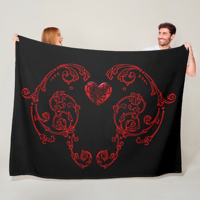 Romantic, Delicate Goth  Fleece Blanket (In Situ)