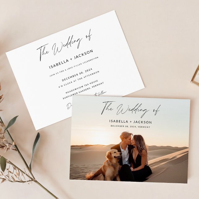 Romantic Desert Themed Photo Wedding Invitation (Creator Uploaded)