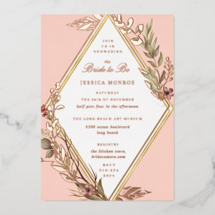 Romantic Diamond Floral Bridal Shower