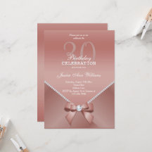 Romantic Diamonds & Rose Gold 30th Birthday