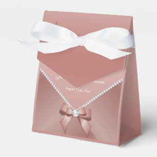 Romantic Diamonds & Rose Gold Bow 30th Birthday  Favour Box