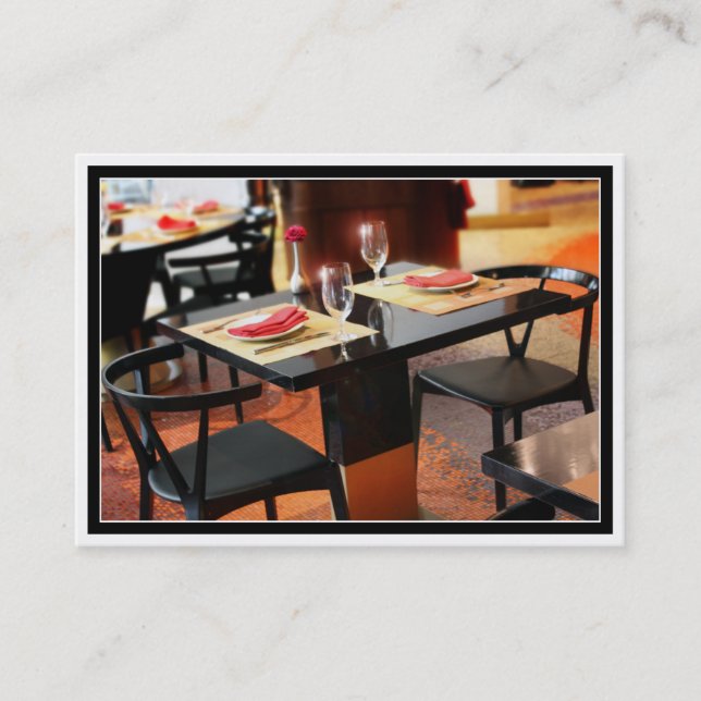 Romantic Dinner for Two Business Card (Front)