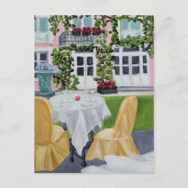 Romantic Dinner in France Postcard (Front)