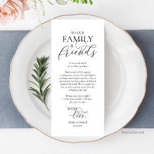 Romantic Dinner Place Setting Thank You Card