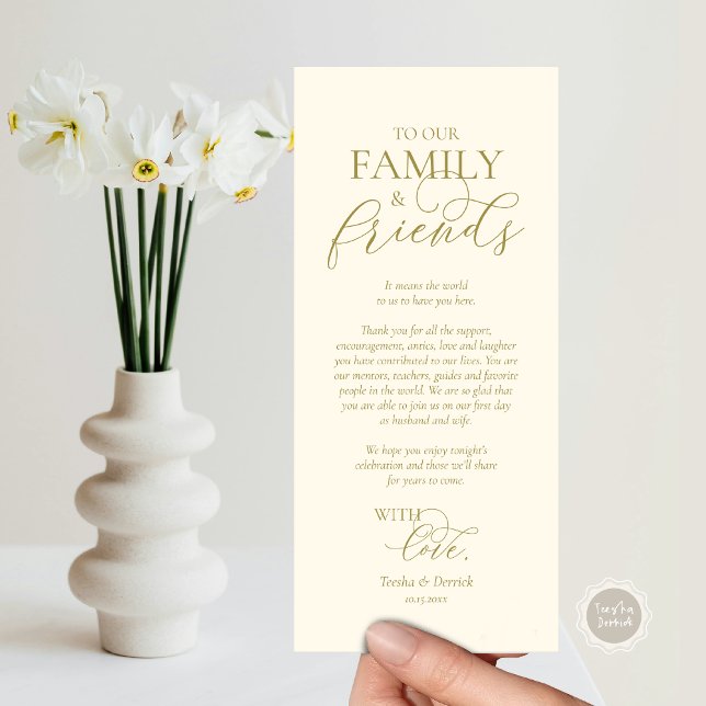 Romantic Dinner Place Setting Thank You Card (Romantic Dinner Place Setting Thank You Card, in Gold.)