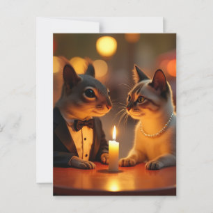 Romantic Dinner Postcard