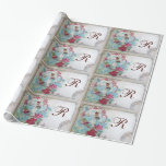 ROMANTIC DOVE,ELEGANT WHITE PINK WEDDING FLORAL WRAPPING PAPER<br><div class="desc">Elegant, classy, vibrant and classic floral design. Red,  pink roses , blue flowers with a white dove carrying a letter in a seascape .Digital graphic elaboration in vintage style by Bulgan Lumini (c)</div>
