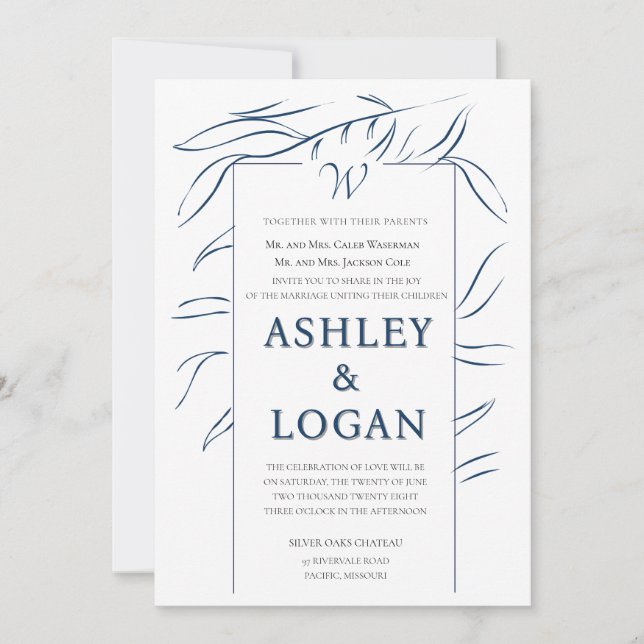 Romantic Dream Canopy Wedding Invitation (Front)