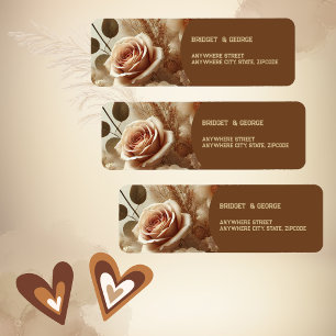 Romantic Dreamy Floral Wedding Return Address 
