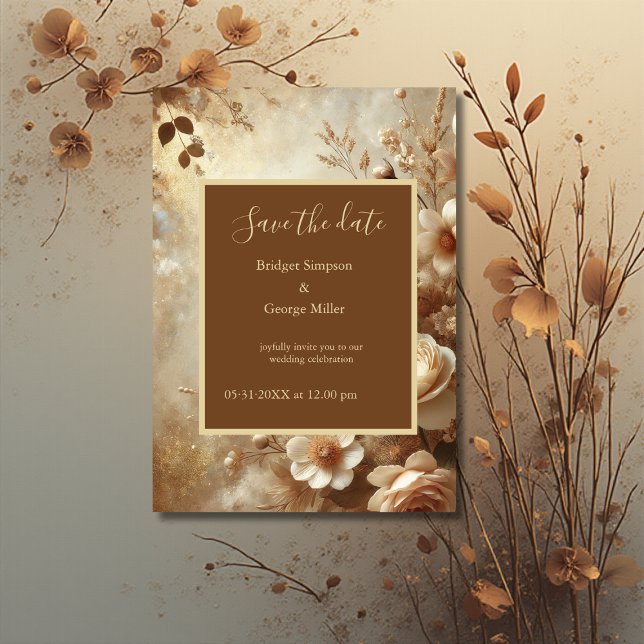 Romantic Dreamy Floral wedding Save the Date  Invitation (Creator Uploaded)