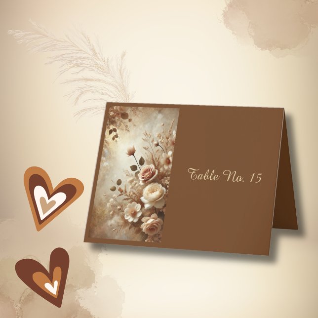 Romantic Dreamy Floral Wedding table number card (Creator Uploaded)