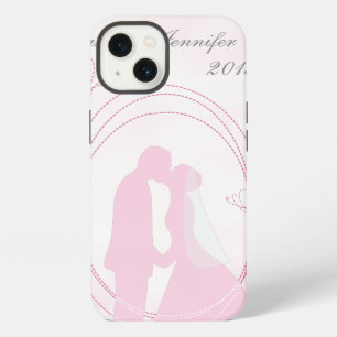 Romantic Dreamy Pink Wedding Couple iPhone 13 Case