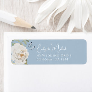 Romantic Dusty Blue Welcome Floral Wedding