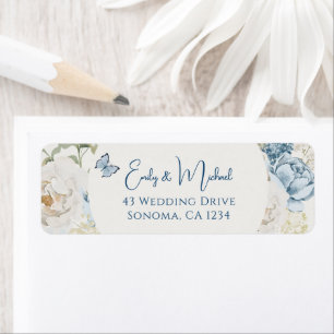 Romantic Dusty Blue Welcome Floral Wedding