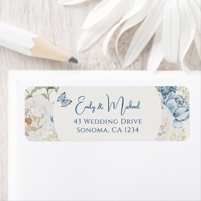 Romantic Dusty Blue Welcome Floral Wedding (Insitu)