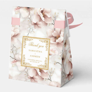 Romantic Dusty Pink Gold Wedding Favour Box
