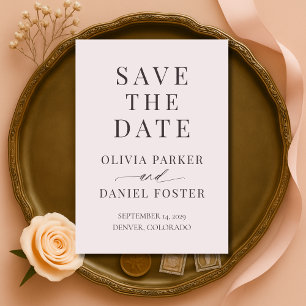 Romantic Dusty Pink Wedding Save the Date