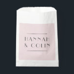 Romantic Dusty Rose Peony Modern Favour Bags<br><div class="desc">Elements: Roses and peonies on a dusty rose background. Your details are framed in a modern geometric frame. Modern sans serif fonts are used for a clean look. Colours: dusty rose, burgundy, marsala, mulberry, blush, mauve, cream, plum, green. Themes: romantic, botanical, boho, natural, enchanted garden, vintage, country. Bohemian garden. Collection:...</div>