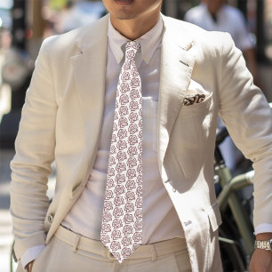 Romantic Dusty Rose Regency Botanical Cameos Tie