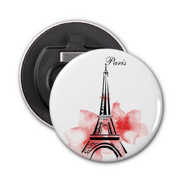Romantic Eiffel Tower Paris Bottle Opener (Front)