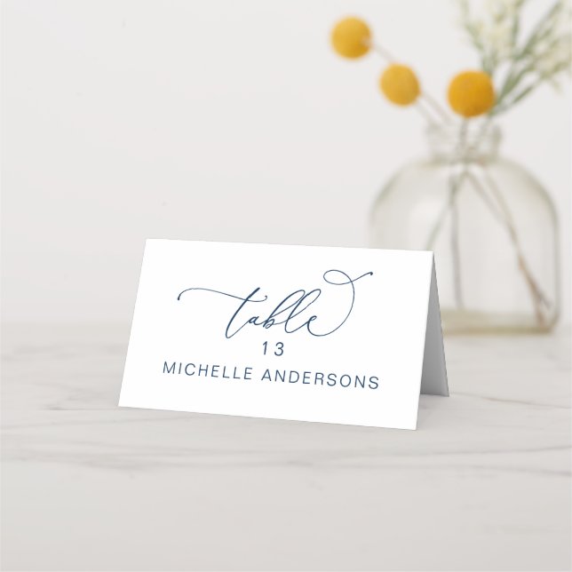 Romantic Elegance Wedding Dinner Guest Name Place  Card (Front)