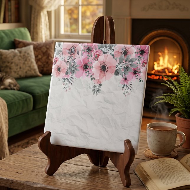Romantic Elegant Antique Floral Composition Tile (Creator Uploaded)