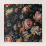 Romantic Elegant Baroque Flowers Oil Painting Jigsaw Puzzle<br><div class="desc">Romantic Dark Elegant Baroque Flowers Oil Painting hard puzzle</div>