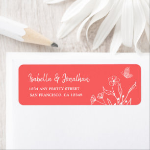 Romantic elegant coral pink floral wedding