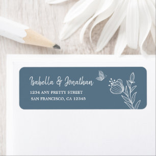Romantic elegant dusty blue floral wedding