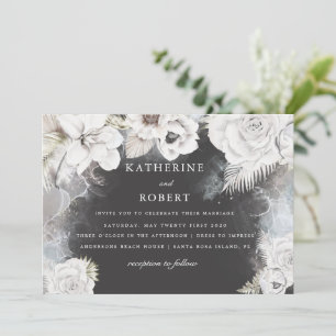 romantic elegant floral Wedding Invitation