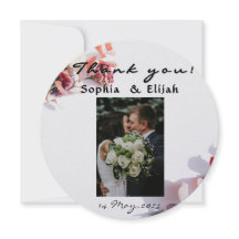 Romantic Elegant Floral Wedding Thank You card