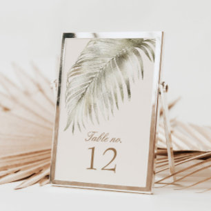 Romantic Elegant Golden Wedding Table Number