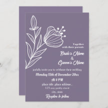 Romantic elegant mauve floral wedding