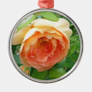 Romantic elegant  Orange Roses Metal Tree Decoration