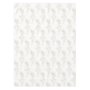 Romantic Elegant Pastel Pink Floral Pattern Spring Tablecloth