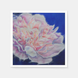 Romantic elegant pink blue pastel  painting  napkin