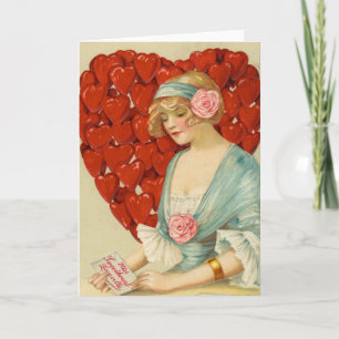 Romantic Elegant Retro Valentine, John Winsch 1910 Card