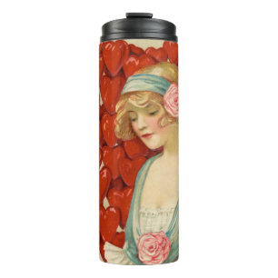 Romantic Elegant Retro Valentine, John Winsch 1910 Thermal Tumbler