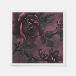 Romantic Elegant roses & Dark Vintage floral Napkin