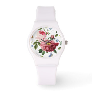 Romantic Elegant Vintage Pink English Roses Watch
