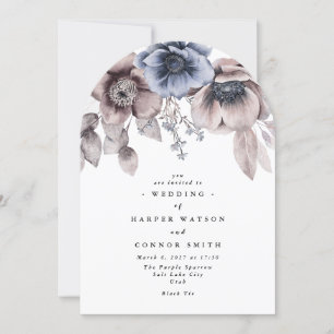 Romantic Elegant Watercolor Floral arch Wedding Invitation