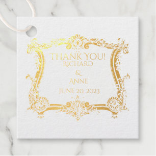 Romantic,Elegant Wedding French Framed  Favour Tags