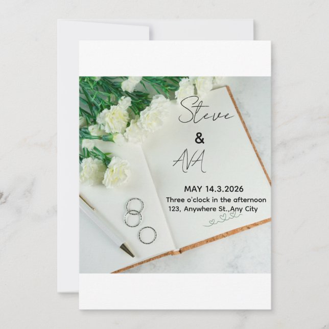 Romantic Elegant Wedding Invitation | Soft & Timel (Front)