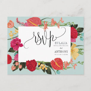 Romantic Elegant Wedding RSVP Card