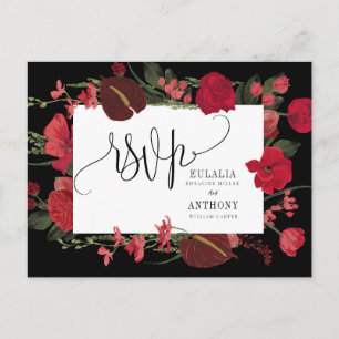 Romantic Elegant Wedding RSVP Card