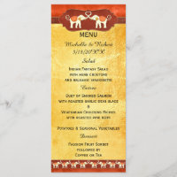 Romantic Elephants Wedding Menu