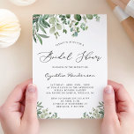 Romantic Eucalyptus Leaves Garden Bridal Shower Invitation<br><div class="desc">Celebrate the bride-to-be with this Romantic Eucalyptus Garden Bridal Shower Invitation that features Greenery Eucalyptus Leaves with a beautiful Calligraphy Script. It's easy to customise this design to be uniquely yours. "Bridal Brunch" and "Bridal Luncheon" scripts are also included in this template. Please click on the "customise further" link and...</div>